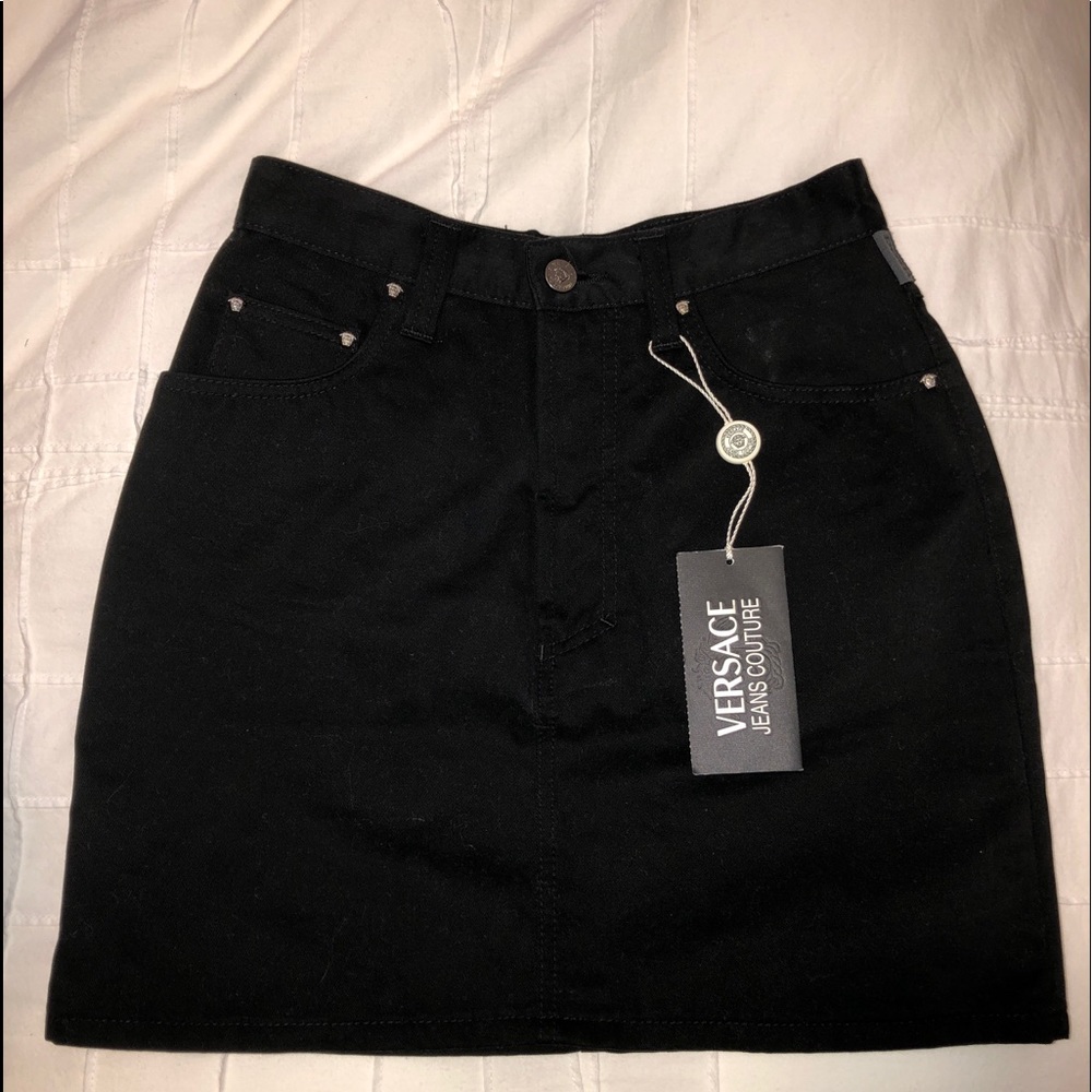 Black Versace Mini Skirt